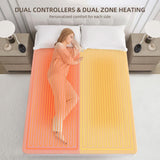 Heated Mattress Pad - Bedding Electric Blanket with 9 Heat Setting & 9-Hour Auto Off, Heated Mattress Pad-Machine Washable Fully Fitted Heating Pad with Overheat Protection , 800GSM Non Woven Fabric-fitted sheet cover((Double) - Front View
