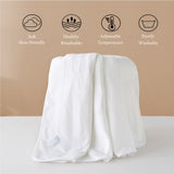 Heated Mattress Pad - Bedding Electric Blanket with 9 Heat Setting & 9-Hour Auto Off, Heated Mattress Pad-Machine Washable Fully Fitted Heating Pad with Overheat Protection , 800GSM Non Woven Fabric-fitted sheet cover((Double) - Rear View