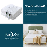 Electric Heated Mattress Pad Blanket with Dual Control & 9-Hour Auto Off & 9 Heat Settings, Preheat Functions, Overheat Protection, Machine Washable Fully Fitted Electric Sheet(King)