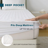 Electric Heated Mattress Pad Blanket with Dual Control & 9-Hour Auto Off & 9 Heat Settings, Preheat Functions, Overheat Protection, Machine Washable Fully Fitted Electric Sheet(Super King) - Side View