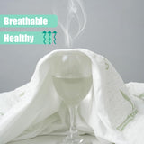 Waterproof Mattress Protector,Breathable Mattress Cover,3D Air Fabric Cooling Bed Pad Cover, Deep Pocket 40cm(King,Green) - Side View
