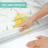 Waterproof Mattress Protector,Breathable Mattress Cover,3D Air Fabric Cooling Bed Pad Cover, Deep Pocket 40cm(King Single,Green)