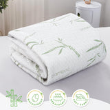 Waterproof Mattress Protector,Breathable Mattress Cover,3D Air Fabric Cooling Bed Pad Cover, Deep Pocket 40cm(King Single,Green) - Close-Up Angle