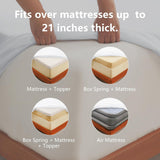 Hotel Soft Bed Sheet Set- Bedding Sheets & Pillowcases -Breathable Bedding - Wrinkle, Fade, Stain Resistant-Deep Pocket Flat Fitted Bed Sheet Set(Raw white,King)