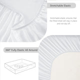 Hotel Soft Bed Sheet Set- Bedding Sheets & Pillowcases -Breathable Bedding - Wrinkle, Fade, Stain Resistant-Deep Pocket Flat Fitted Bed Sheet Set(Raw white,King)