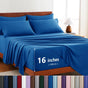 Hotel Soft Bed Sheet Set- Bedding Sheets & Pillowcases -Breathable Bedding - Wrinkle, Fade, Stain Resistant-Deep Pocket Flat Fitted Bed Sheet Set(Royal blue,King)