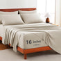 Hotel Soft Bed Sheet Set- Bedding Sheets & Pillowcases -Breathable Bedding - Wrinkle, Fade, Stain Resistant-Deep Pocket Flat Fitted Bed Sheet Set(Cream White,King)