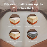 Hotel Soft Bed Sheet Set- Bedding Sheets & Pillowcases -Breathable Bedding - Wrinkle, Fade, Stain Resistant-Deep Pocket Flat Fitted Bed Sheet Set(Chocolate,King)