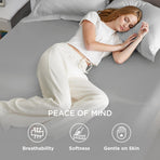 Hotel Soft Bed Sheet Set- Bedding Sheets & Pillowcases -Breathable Bedding - Wrinkle, Fade, Stain Resistant-Deep Pocket Flat Fitted Bed Sheet Set(Silver-gray,King)
