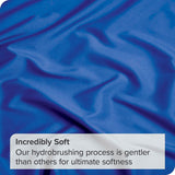 4 Piece Bed Sheet Set- Bedding Sheets & Pillowcases -Breathable Bedding - Wrinkle, Fade, Stain Resistant-Deep Pocket Flat Fitted Bed Sheet Set(Royal blue,King) - Side View