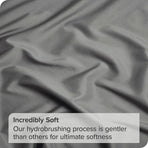 4 Piece Bed Sheet Set- Bedding Sheets & Pillowcases -Breathable Bedding - Wrinkle, Fade, Stain Resistant-Deep Pocket Flat Fitted Bed Sheet Set(Grey,King)