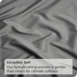 4 Piece Bed Sheet Set- Bedding Sheets & Pillowcases -Breathable Bedding - Wrinkle, Fade, Stain Resistant-Deep Pocket Flat Fitted Bed Sheet Set(Grey,King) - Side View