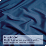 4 Piece Bed Sheet Set- Bedding Sheets & Pillowcases -Breathable Bedding - Wrinkle, Fade, Stain Resistant-Deep Pocket Flat Fitted Bed Sheet Set(Navy,King)