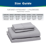 4 Piece Bed Sheet Set- Bedding Sheets & Pillowcases -Breathable Bedding - Wrinkle, Fade, Stain Resistant-Deep Pocket Flat Fitted Bed Sheet Set(Navy,King)