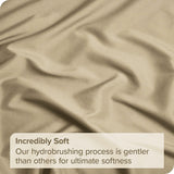 4 Piece Bed Sheet Set- Bedding Sheets & Pillowcases -Breathable Bedding - Wrinkle, Fade, Stain Resistant-Deep Pocket Flat Fitted Bed Sheet Set(Cream White,King) - Top-Down View