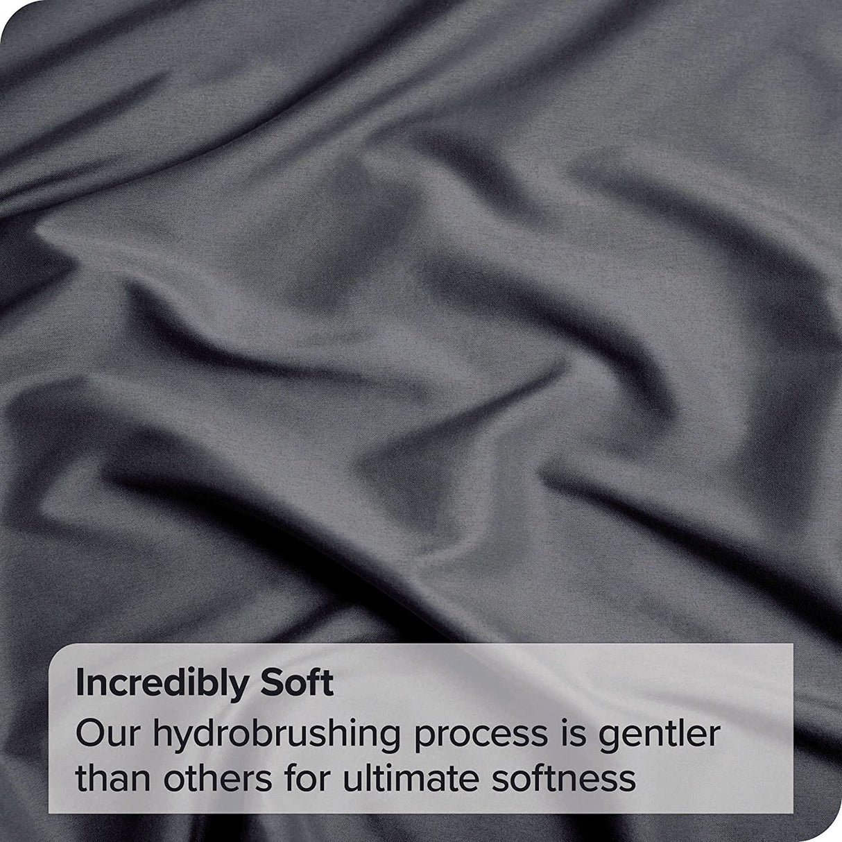 4 Piece Bed Sheet Set- Bedding Sheets & Pillowcases -Breathable Bedding - Wrinkle, Fade, Stain Resistant-Deep Pocket Flat Fitted Bed Sheet Set(Dark gray,King)