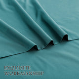 4 Piece Bed Sheet Set- Bedding Sheets & Pillowcases -Breathable Bedding - Wrinkle, Fade, Stain Resistant-Deep Pocket Flat Fitted Bed Sheet Set(Biscay blue,King) - Side View