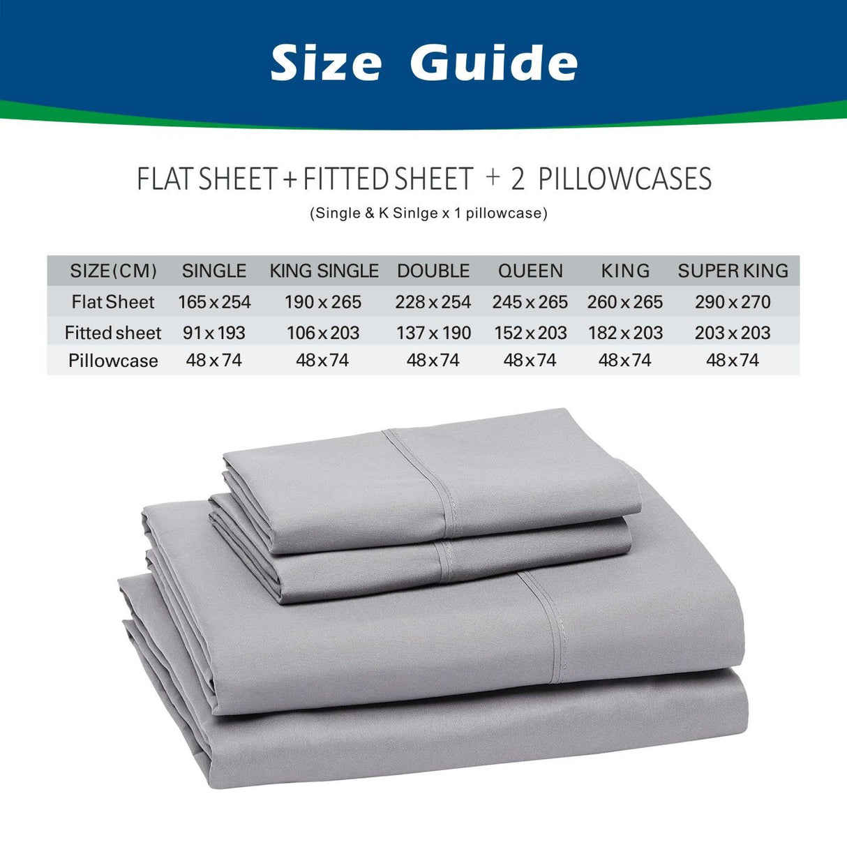 4 Piece Bed Sheet Set- Bedding Sheets & Pillowcases -Breathable Bedding - Wrinkle, Fade, Stain Resistant-Deep Pocket Flat Fitted Bed Sheet Set(Biscay blue,King)