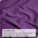 4 Piece Bed Sheet Set- Bedding Sheets & Pillowcases -Breathable Bedding - Wrinkle, Fade, Stain Resistant-Deep Pocket Flat Fitted Bed Sheet Set(Purple,King) - Side View