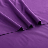 4 Piece Bed Sheet Set- Bedding Sheets & Pillowcases -Breathable Bedding - Wrinkle, Fade, Stain Resistant-Deep Pocket Flat Fitted Bed Sheet Set(Purple,King)