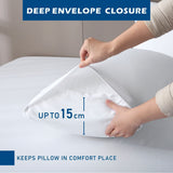 4 Piece Hotel Bamboo Cooling Sheet Set -Ultra Soft 2000TC Breathable Bed Sheets Set with 37 Centimetre Deep Pocket-Cooling Sheets for Hot Sleepers(White,Double)