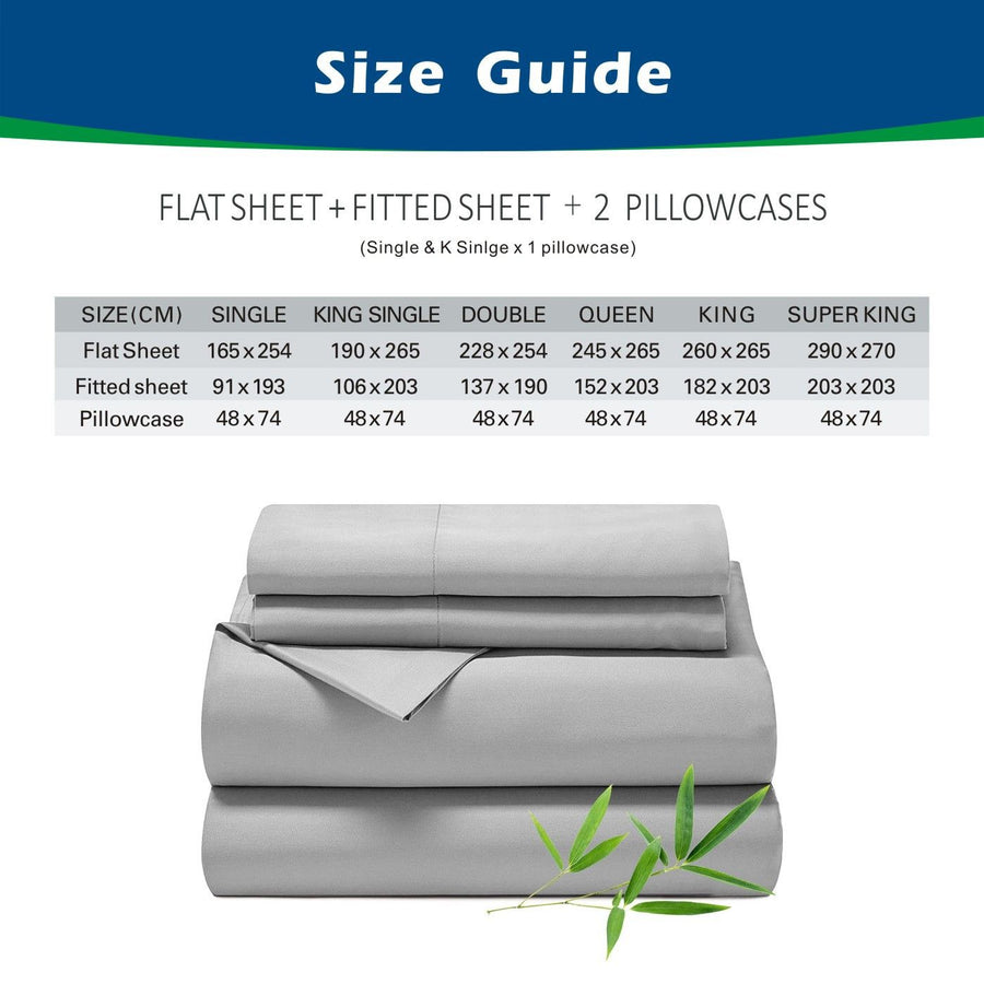 4 Piece Hotel Bamboo Cooling Sheet Set -Ultra Soft 2000TC Breathable Bed Sheets Set with 37 Centimetre Deep Pocket-Cooling Sheets for Hot Sleepers(Purple,Queen)