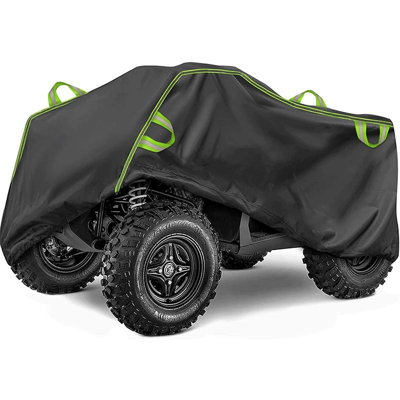 All-Weather ATV Cover Waterproof Breathable Outdoor Protection with Reflective Strips and Silver-Coated Sun Shield for Four-Season Storage (3XL)