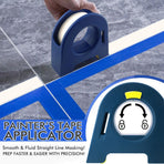 Masking Tape Dispenser with Serrated Metal Cutting Edge Ergonomic Arch Design for Painting Edging, Tile Grouting, Wall Trim and DIY Surface Protection (White Dispenser(35mm))