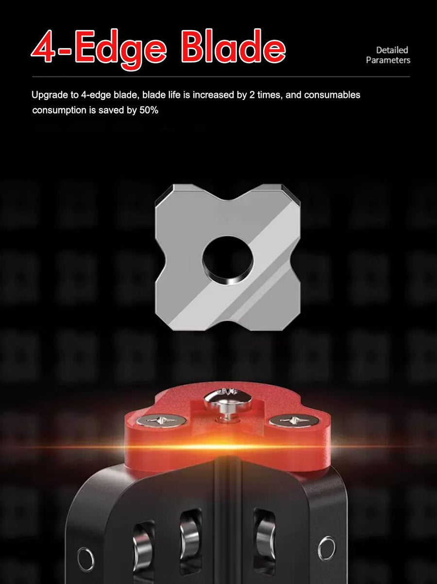 Woodworking Trimming Chamfer Tool with Tungsten Carbide Four-Blade Insert for Edge Banding, Plywood, and Board Edge Chamfering in Furniture Making and DIY Projects (Replacement Blade R2)