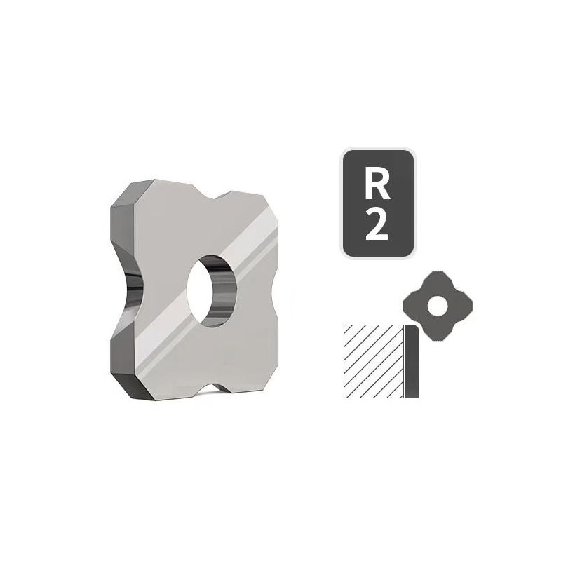 Woodworking Trimming Chamfer Tool with Tungsten Carbide Four-Blade Insert for Edge Banding, Plywood, and Board Edge Chamfering in Furniture Making and DIY Projects (Sliding Reinforced with R1 Blade)
