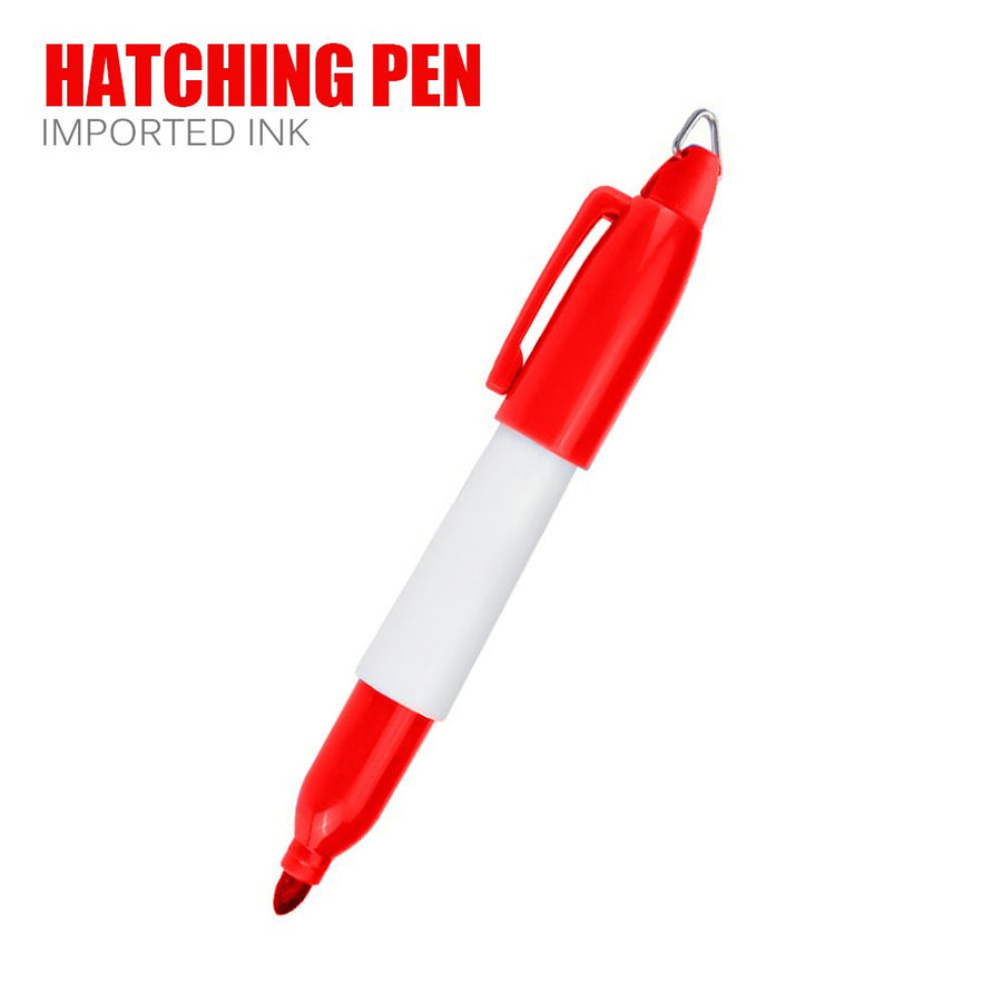 Golf Ball Line Marker Tool with Alignment Pen, Portable Clip-On Drawing Template for Putting Accuracy, Fits Standard Balls, Compact Sports Accessory for Golfers (Three-Line Clip (Red))