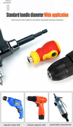 90 Degree Right Angle Drill Bit Adapter with Detachable Auxiliary Handle for Tight Space Screwdriving, Equipment Repair and Fastener Installation Tasks (Universal Screwdriver)