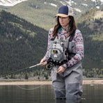 Lightweight Waterproof Fly Fishing Chest Pack with Multi-Pocket Storage and Quick-Access Design for Outdoor Stream Trout Angling and Wade Fishing Adventures (Grey)