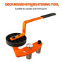 Deck Board Straightening Tool with Anti-Slip Handle and Hard Pressure Roller for Aligning Wooden or Metal Joinery Decking Installation Projects (Orange)