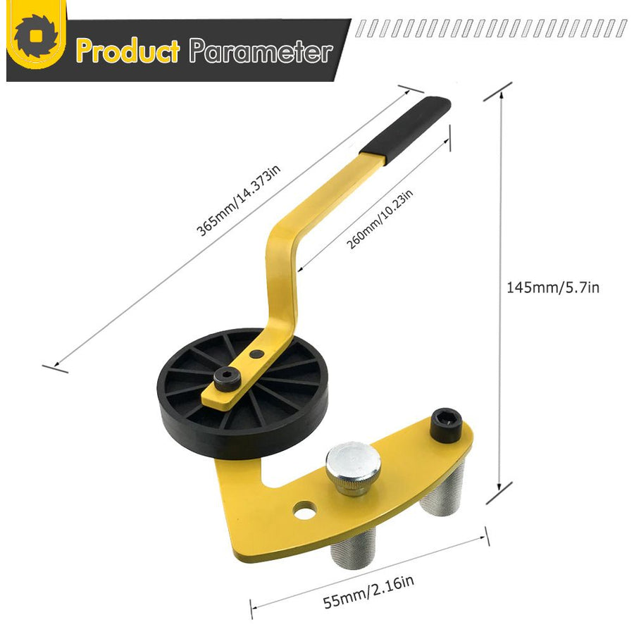 Deck Board Straightening Tool with Anti-Slip Handle and Hard Pressure Roller for Aligning Wooden or Metal Joinery Decking Installation Projects (Orange)