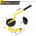 Deck Board Straightening Tool with Anti-Slip Handle and Hard Pressure Roller for Aligning Wooden or Metal Joinery Decking Installation Projects (Orange)