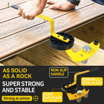 Deck Board Straightening Tool with Anti-Slip Handle and Hard Pressure Roller for Aligning Wooden or Metal Joinery Decking Installation Projects (Orange)
