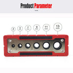 Woodworking Multi-Function Drilling Positioning Jig with Dual-Size Hole Options for Round Rods, Flat Boards, and Right-Angle Corners, Assisting Vertical Bore Alignment in Furniture Assembly and DIY Projects (12mm Style)