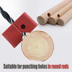 Woodworking Multi-Function Drilling Positioning Jig with Dual-Size Hole Options for Round Rods, Flat Boards, and Right-Angle Corners, Assisting Vertical Bore Alignment in Furniture Assembly and DIY Projects (12mm Style)
