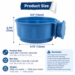 Versatile Cage-Mounted Heated Pet Bowl for Small Animals, Dual-Use Food and Water Feeder with USB Power, Ideal for Indoor Rabbit, Hamster, Cat, Dog, and Bird Hydration and Feeding (Blue)