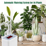Smart Automatic Plant Watering Drip Irrigation System with Timer, Rechargeable Battery, Dual Spray & Drip Modes, Ideal for Indoor Potted Plants, Balcony Gardens, and Vacation Care (Water For 16 Plants)