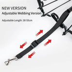 C-Handle Transparent Pet Umbrella with Adjustable Leash Strap – Hands-Free Rain Protection for Small to Medium Dogs and Cats, Flexible Tilt Shaft, Durable Alloy Frame, Ideal for Wet Weather Walks (Adjustable Webbing Version)