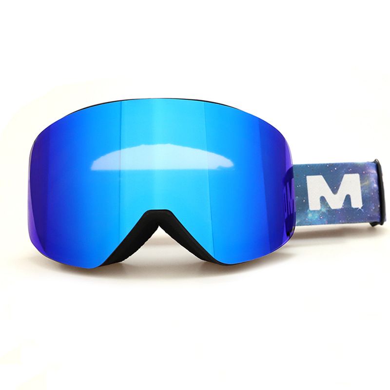 Magnetic Cylindrical Ski Goggles with UV400 Anti-Fog Dual-Lens, Impact-Resistant TPU Frame, Interchangeable Lens for Snow Sports, Includes Protective Case & Black Storage Bag (Green)