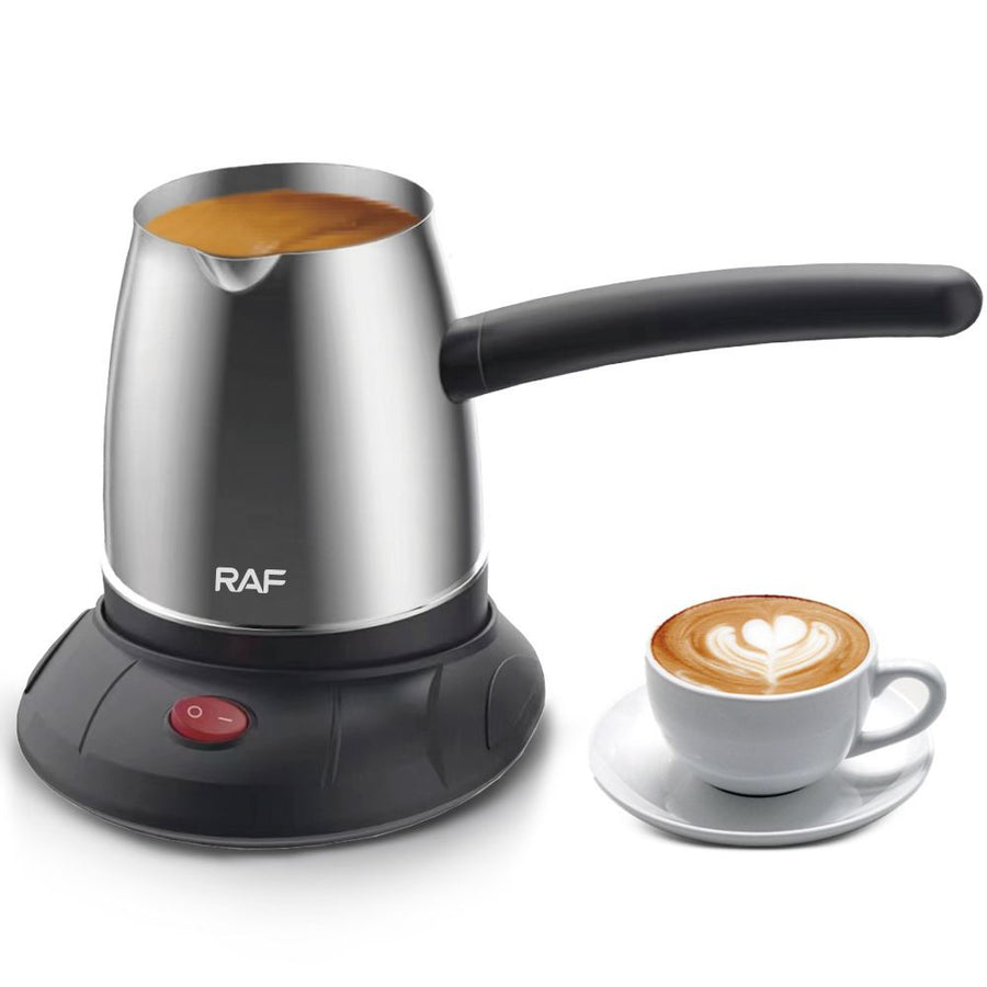 Electric Stainless Steel Coffee Kettle with Detachable Heating Base, 600W Fast Heating, Ideal for Home Office Brewing Coffee and Warming Small Beverages (Silver)