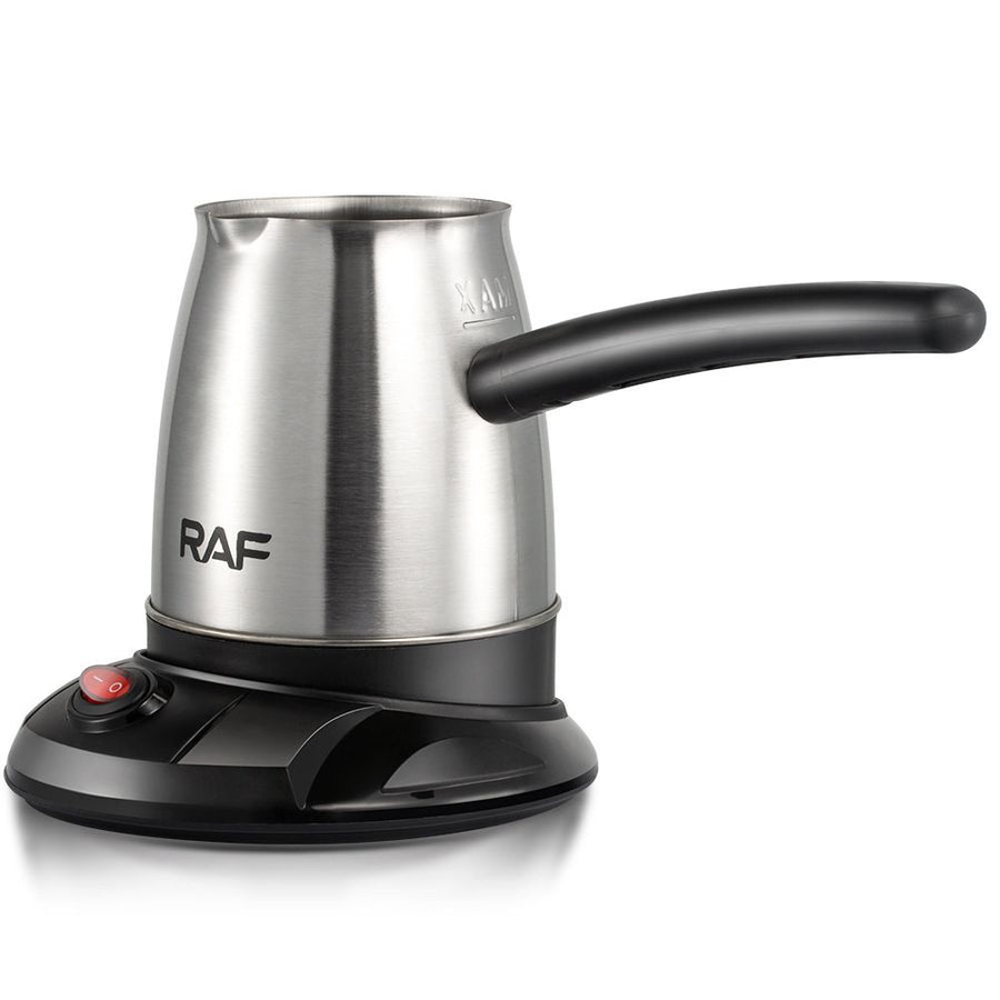 Electric Stainless Steel Coffee Kettle with Detachable Heating Base, 600W Fast Heating, Ideal for Home Office Brewing Coffee and Warming Small Beverages (Silver)
