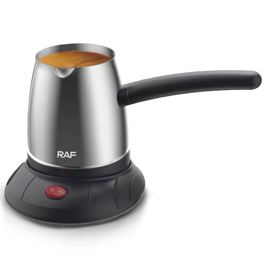 Electric Stainless Steel Coffee Kettle with Detachable Heating Base, 600W Fast Heating, Ideal for Home Office Brewing Coffee and Warming Small Beverages (Silver)