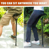 Ultra-Portable Folding Stool with Adjustable Height, Featherlight 340g Design, Load-Bearing 125kg, Ideal for Outdoor Hiking, Camping, Queueing, and On-the-Go Seating Solutions (Red) - Extra Image