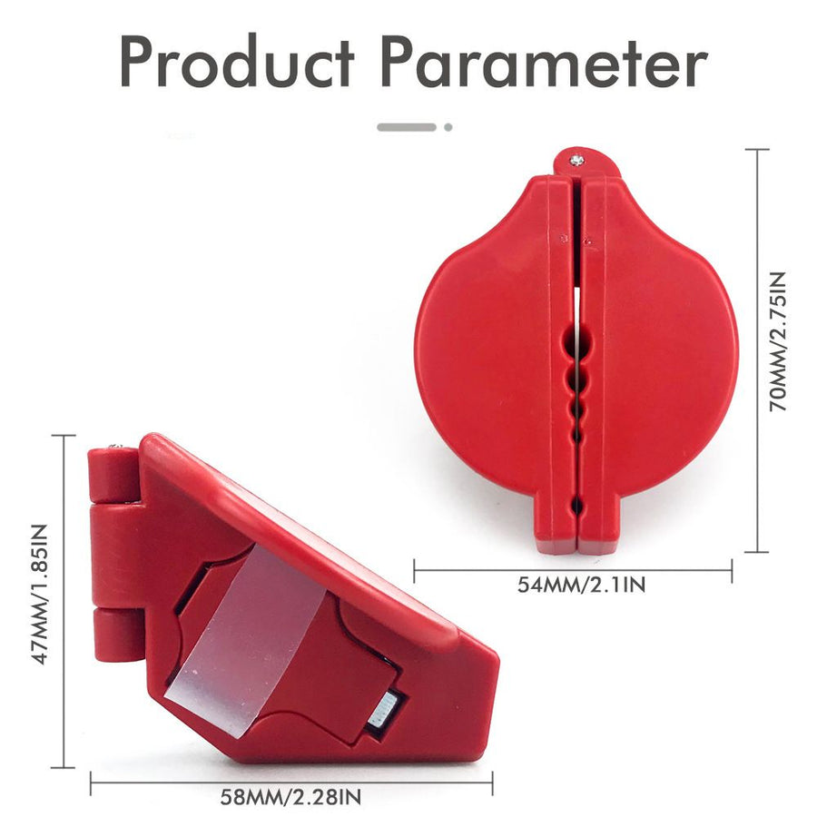 Red Plastic Hammer Nail Holder Safety Tool with Magnetic Insert and Elastic Finger Strap for Home Improvement DIY Woodworking Crafting Nailing Tasks (Red)