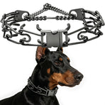Premium Quick-Release Dog Training Chain Collar with Stimulation Nodes – Durable Stainless Steel Slip Collar for Large & Medium Breeds, Correct Pulling and Jumping Behaviors with Comfortable Rubber-Tipped Prongs. (S, Black)