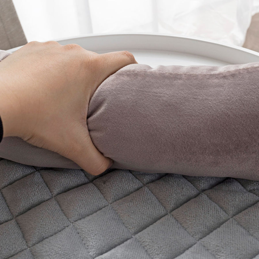 Plush Bolster Pet Bed Mat with Anti-Slip Base and Extended Drop Edge for Sofa and Floor Lounging (Beige, 75*75cm)